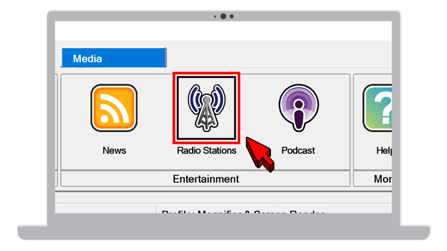 SuperNova Media tab Entertainment options.